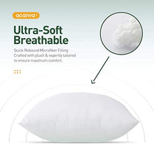 Load image into Gallery viewer, Acanva Throw Pillow Inserts, Euro Sham Form Stuffer with Premium Polyester Micro Fiber, Decorative for Bed, Couch and Sofa, White, 4 Count, 16 in-4 P