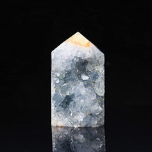 Load image into Gallery viewer, FENRIZ Natural Raw Blue Celestite Specimen Irregular Blue Celestite Crystal Cluter Point Crystal Cluster Geode Gemstone for Home Decoration, Collection, Gift,300g Home Goods (Size : 300g)