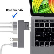 Load image into Gallery viewer, Afterplug Dual Type-C Short Extender, USB-C Thunderbolt 3 Female to Male Extension Adapter, 40Gbps, 100W PD, 5k Video for MacBook Pro 2020 2019 2018 2017 13" 15" 16" & MacBook Air with Case Cover