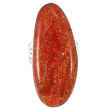 Load image into Gallery viewer, Coral Ring Sterling Silver 925 Genuine Gemstones Size 6 to 11 (9)