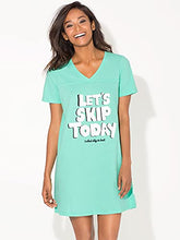 Load image into Gallery viewer, Smart & Sexy Women's V-Neck Oversized Sleep Shirt, Edward Green Let's Skip Today, 3X