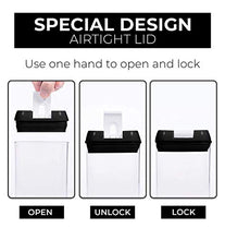 Load image into Gallery viewer, CINEYO 7 Pc's Airtight Food Storage Container & Mop and Broom Holder Wall Mount (Black)