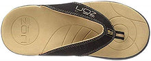 Load image into Gallery viewer, Neat Feat Men's Zori Sport Orthotic Slip-on Sandals Flip Flop, Black/Tan, 7 D US