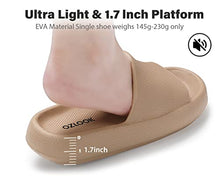 Load image into Gallery viewer, Cloud Slides for Women Men Quickly Dry Non-Slip Pillow Sandals, Soft Thick Sole Indoor and Outdoor Shower Slippers