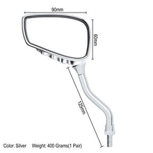 Load image into Gallery viewer, TOPCABIN 1 Pair Bicycle Mirror,Big View Bike Rear View Mirror Blindsight Multi Angle Adjustable Bike Mirror Billet Aluminum Chrome Plated Outside Skull Claw Style Also Suitable for Motorcycle Mirror