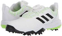 Load image into Gallery viewer, adidas Unisex-Kid's JR CODECHAOS BOA Golf Shoe, FTWR White/core Black/Signal Green, 6.5 Medium US Big Kid