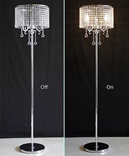 Load image into Gallery viewer, Hsyile Lighting KU300153 Elegant Designs Crystal Floor Lamp Chrome Finish,2 Lights