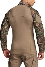 Load image into Gallery viewer, CQR Men's Combat Shirt Tactical 1/4 Zip Assault Long Sleeve Military BDU Shirts Camo EDC Top, Military Print Shirts Hunting Camo, 3X-Large