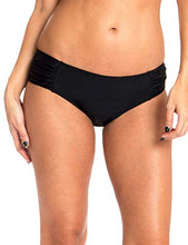 Load image into Gallery viewer, Ocean Blues Women's Full Coverage Swimsuit Ruched Sides Bikini Bottom Black Large