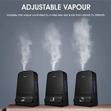 Load image into Gallery viewer, Miroco Cool Mist Humidifier, 26dB Ultra Quiet, 6L Ultrasonic Humidifiers for Large Bedroom Babies, 90mm Water Inlet, Night Light, Adjustable Mist, Automatic Shut-Off for Home Office 20-60 Hours, Black