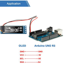 Load image into Gallery viewer, 5 Pieces I2C Display Module 0.91 Inch I2C OLED Display Module I2C OLED Screen Driver DC 3.3V~5V (White Display Color)