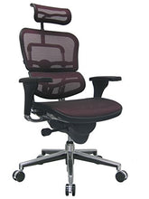 Load image into Gallery viewer, Eurotech Seating Ergohuman High Back Mesh Managers Chair, Plum Red