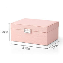 Load image into Gallery viewer, Vlando Jewelry Box, Jewelry Organizer and Storage with Mirror and Tray- Pink