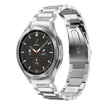 Load image into Gallery viewer, Kartice No Gap Bands Compatible with 2021 Samsung Galaxy Watch 4 Classic 46mm Bands No Gaps Solid Stainless Steel Metal Watch Bands for Galaxy Watch 4 Classic 46mm Men Women Band (Silver)