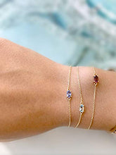 Load image into Gallery viewer, Prisma Bracelet Gemstone & 14K Gold Chain | Irresistible Tsavorite Garnet Birthstone Jewelry for Womens & Teens | Perfect for Valentine’s Day, Anniversary & Birthday Gift by Albert Hern