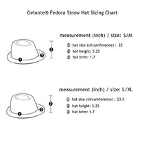 Load image into Gallery viewer, Gelante Summer Fedora Panama Straw Hats with Black Band M215-Orange-S/M