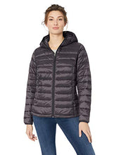 Load image into Gallery viewer, Amazon Essentials Women's Lightweight Long-Sleeve Full-Zip Water-Resistant Packable Hooded Puffer Jacket, Charcoal Heather, Medium