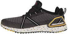 Load image into Gallery viewer, adidas Men's Solarthon Primegreen Spikeless Golf Shoes, Core Black/Purple/Solar Gold, 13
