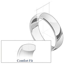 Load image into Gallery viewer, Wellingsale Mens 14k White Gold Solid 5mm COMFORT FIT Wedding Band Ring - Ring Size 8