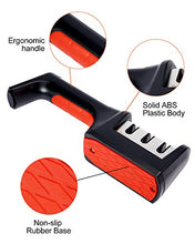 Load image into Gallery viewer, Knife Sharpeners Professional Three-step Knife Sharpener,3 Materials Grinding Groove,Diamond, Tungsten Steel and Ceramic Rod Helps Restore and Polish Blades, Quickly, Safe and Easy to Use