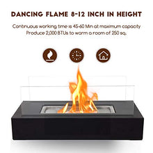 Load image into Gallery viewer, BRIAN & DANY Ventless Tabletop Portable Fire Bowl Pot Bio Ethanol Fireplace Indoor Outdoor Fire Pit in Black w/Fire Killer and Funnel