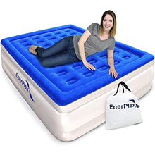 Load image into Gallery viewer, EnerPlex Queen Air Mattress for Camping, Home & Travel - 13 Inch Double Height Inflatable Bed with Built-in Dual Pump - Durable, Adjustable Blow Up Mattress - Easy to Inflate/Quick Set Up