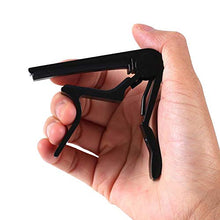Load image into Gallery viewer, Guitar Capo,Acoustic Guitar, Electric Guitar Capo- Banjo and,for Acoustic,Ukulele, Mandolin, Bass, Picks Black Single Handed Capo