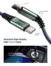 Load image into Gallery viewer, USB C Car Charger Super Mini AINOPE All Metal 36W Fast USB Car Charger PD&QC 3.0 Dual Port Car Adapter Compatible with iPhone 12/12 Pro/Max/Mini/iPhone 11/Pro/Max/XR/XS/Max/8, Galaxy S21/20/10-Silver