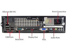 Load image into Gallery viewer, Dell OptiPlex 7010 USFF Computer Desktop PC, Intel i5 3.2GHz, 8GB Ram, 120GB SSD Drive, WiFi & Bluetooth, Wireless Keyboard and Mouse, 24 Inch FHD Monitor, Webcam, Windows 10 (Renewed)