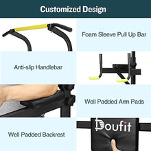 Load image into Gallery viewer, Doufit Power Tower Exercise Equipment, PT-01 Adjustable Power Tower Dip Station with Pull Up Bar for Home Gym, Heavy Duty Strength Training Workout Equipment