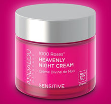 Load image into Gallery viewer, Andalou Naturals Heavenly Night Cream 1000 Roses, Sensitive Skin Moisturizer for Face, Enriched with Hyaluronic Acid & Aloe Vera, 1.7 Ounce