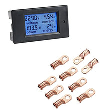 Load image into Gallery viewer, DC 6.5-100V 0-100A Multimeter and 10 Pcs Copper Wire Lugs 6 AWG 5/16" Stud