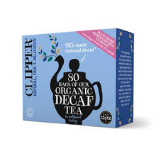 Load image into Gallery viewer, Clipper Tea Fairtrade Organic Decaf Unbleached, Plastic-Free Bags, 8.2 oz, 4 Pack, 320 Unbleached Tea Bags