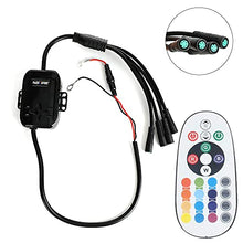 Load image into Gallery viewer, SUNPIE Upgraded 210 Degrees Wide Angle RGBW LED Rock Lights 4 Pod Lights with Phone App/Remote Control & Timing & Music Mode & Flashing & Automatic Control Neon Lights Under Off Road Truck SUV ATV