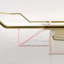 Load image into Gallery viewer, 304 Stainless Steel Bathtub Caddy Tray Expandable Bath Organizer, Tub Shelf for Reading with Book Rack,Perfect for Relaxing,Fits Most Bathtubs