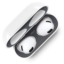 Load image into Gallery viewer, elago Dust Guard Compatible with AirPods 3 Case, Dust-Proof Sticker Compatible with AirPods 3rd Generation Case 2021, Protection from Iron & Metal Shavings, Clean Your AirPods (1 Set, Dark Grey)