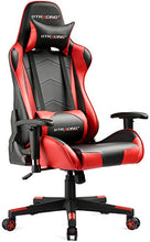 Load image into Gallery viewer, GTRACING Gaming Chair Racing Office Computer Game Chair Ergonomic Backrest and Seat Height Adjustment Recliner Swivel Rocker with Headrest and Lumbar Pillow E-Sports Chair Red