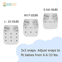 Load image into Gallery viewer, ALVABABY Baby Cloth Diapers One Size Adjustable Washable Reusable for Baby Girls and Boys 6 Pack with 12 Inserts 6BM98