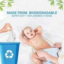 Load image into Gallery viewer, Disposable Cloth Bamboo Diaper Liners – Eco-Friendly, Fragrance Free & Chlorine Free, Flushable Biodegradable Reusable Liners for Cloth Diaper 100 Sheets per roll