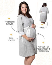 Load image into Gallery viewer, Kindred Bravely Everyday Maternity Joggers (Black, Small) & Emmaline Maternity & Nursing Robe (Grey, Small/Medium) Bundle