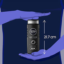 Load image into Gallery viewer, NIVEA MEN DEEP Active Clean Charcoal Body Wash, Cleansing Body Wash with Natural Charcoal, 3 Pack of 16.9 Fl Oz Bottles
