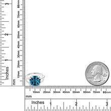 Load image into Gallery viewer, Gem Stone King 925 Sterling Silver London Blue Topaz Women's Engagement Ring (4.35 Cttw, 10MM Cushion Cut Gemstone Birthstone) (Size 8)
