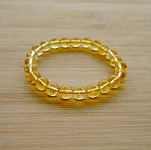 Load image into Gallery viewer, Natural Chakra Healing Crystal Bracelet, Semi-Precious Gemstone Beads Stretch Women Men Jewelry (Yellow Citrine) (8mm)