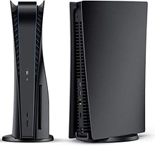 Load image into Gallery viewer, Benazcap for PS5 Faceplate, Hard Shockproof Playstation 5 Plates PS5 Face Plate Cover Shell Skin Case, ABS PS5 Console Plate Replacement PS5 Side Plate, Accessories for PS5 Plates Black (Disc Version)