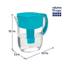 Load image into Gallery viewer, Brita Everyday Pitcher with 1 Longlast Filter, Large 10 Cup, Turquoise