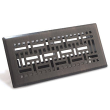 Load image into Gallery viewer, Accord Ventilation AMFRRBB212 Wicker Design Floor Register, Oil Rubbed Bronze, 2" x 12"