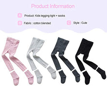 Load image into Gallery viewer, BOOPH Girls Leggings Pants Sock Set Toddler Footless Tights 1-2T Multicolor