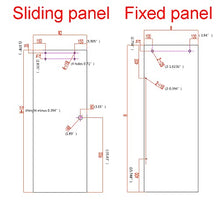 Load image into Gallery viewer, DIYHD 5FT Frameless Black Sliding Glass Shower Door Running Track Barn Shower Door Rolling Hardware