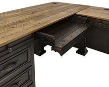 Load image into Gallery viewer, Martin Furniture IMSA684R-KIT Executve L-Desk & Return with Solid Wood Plank Tops, Fully Assembled, Brown