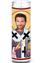 Load image into Gallery viewer, Bradley Cooper Celebrity Prayer Candle - Funny Saint Candle - 8 inch Pop Culture Votive - 100% Handmade in USA - Novelty Celeb Movie Gift